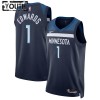 NBA Børn Trøje Minnesota Timberwolves Anthony Edwards 1 2022-23 Nike Icon Edition Navy Swingman